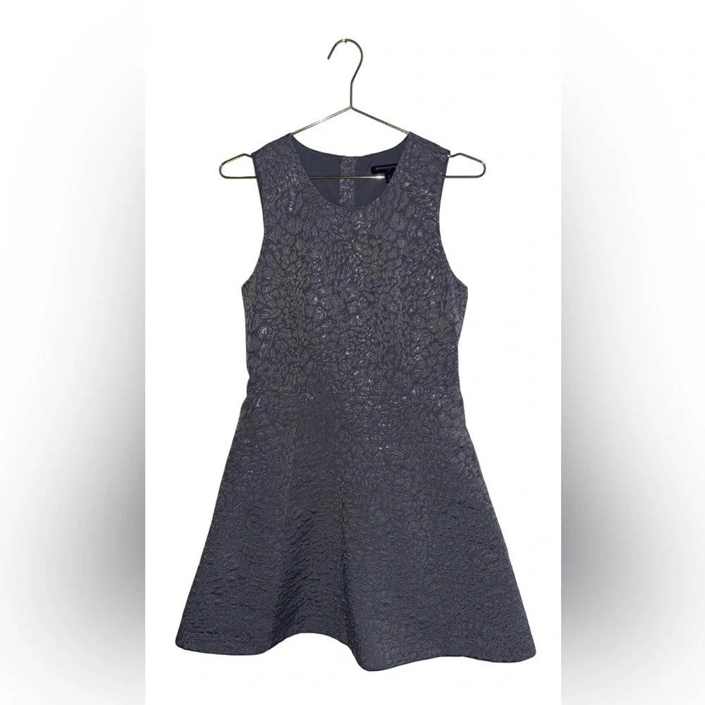 Banana Republic Sleeveless Shimmery A-Line Dress Slate Gray Size‎ 6 P2P 16" - Picture 2 of 5